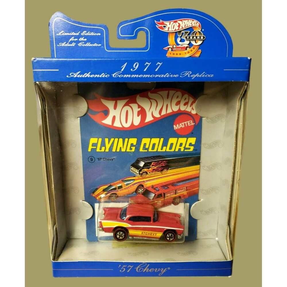 VTG 1998 Hot Wheels '57 CHEVY CHEVROLET RED Flying Colors 30Th. Anniversary 1:64